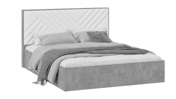 Кровать без ПМ «Хилтон» Тип 1 Ателье светлый/Белый в Большой Мурте - bolshaya-murta.mebel54.com | фото