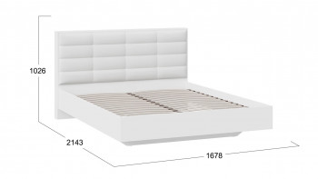 Кровать без подъемного механизма «Агата» Белый в Большой Мурте - bolshaya-murta.mebel54.com | фото