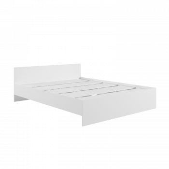 Кровать без ящ. М1400 Мадера Белый в Большой Мурте - bolshaya-murta.mebel54.com | фото