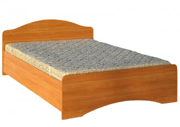 Кровать двойная 1600-1 без матраса (круглые спинки) Вишня Оксфорд в Большой Мурте - bolshaya-murta.mebel54.com | фото