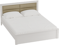 Кровать Элана 1400 с основанием Бодега белая в Большой Мурте - bolshaya-murta.mebel54.com | фото