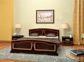 Кровать Елена из массива сосны 1400*2000 Орех в Большой Мурте - bolshaya-murta.mebel54.com | фото