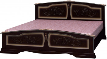 Кровать Елена из массива сосны 1400*2000 Орех в Большой Мурте - bolshaya-murta.mebel54.com | фото