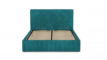 Кровать Гамма ш. 1400 (без основания для хранения) (велюр тенерифе изумруд) в Большой Мурте - bolshaya-murta.mebel54.com | фото