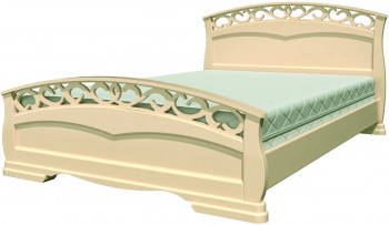 Кровать Грация-1 из массива сосны 1400*2000 Орех в Большой Мурте - bolshaya-murta.mebel54.com | фото