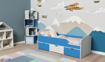 Кровать Малыш-мини Винтерберг/Голубой в Большой Мурте - bolshaya-murta.mebel54.com | фото