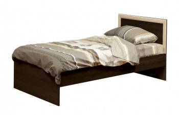 Кровать одинарная 21.55 (шир. 900) с настилом (венге/профиль дуб линдберг)/осн. в Большой Мурте - bolshaya-murta.mebel54.com | фото