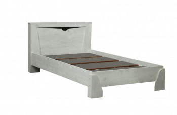 Кровать одинарная 33.07 с настилом "Лючия" (ш. 900)/(бетон пайн белый / венге / белый) в Большой Мурте - bolshaya-murta.mebel54.com | фото