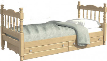 Кровать одинарная Аленка из массива сосны 800*1890 Сосна в Большой Мурте - bolshaya-murta.mebel54.com | фото