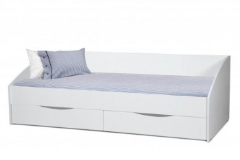 Кровать одинарная "Фея - 3" (симметричная) New/(белый / белый / ДВПО: белый) в Большой Мурте - bolshaya-murta.mebel54.com | фото