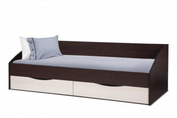 Кровать одинарная "Фея - 3" (симметричная) New (венге / вудлайн кремовый / ДВПО: белый) в Большой Мурте - bolshaya-murta.mebel54.com | фото
