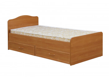Кровать одинарная с ящиками 800-1 без матраса (круглые спинки) Вишня Оксфорд в Большой Мурте - bolshaya-murta.mebel54.com | фото