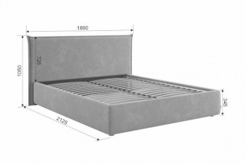Кровать с подъемным механизмом Лада 160х200 см (графит (велюр)) в Большой Мурте - bolshaya-murta.mebel54.com | фото
