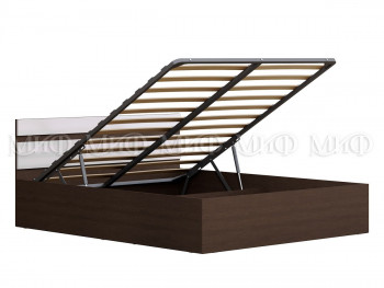 Кровать с подъемным механизмом Нэнси 1,4м (Венге/белый глянец) в Большой Мурте - bolshaya-murta.mebel54.com | фото