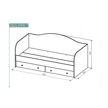 Кровать с ящиками ДКД 2000.1 Kiki в Большой Мурте - bolshaya-murta.mebel54.com | фото