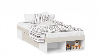 Кровать «Сканди» с ящиком Дуб Гарден/Белый в Большой Мурте - bolshaya-murta.mebel54.com | фото
