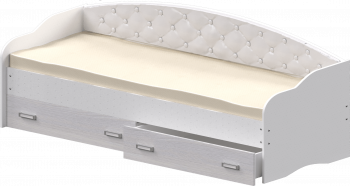 Кровать Софа-7 с мягкой спинкой (800х1900) Белый в Большой Мурте - bolshaya-murta.mebel54.com | фото