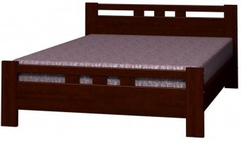 Кровать Вероника-2 из массива сосны 900*2000 Орех в Большой Мурте - bolshaya-murta.mebel54.com | фото