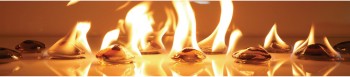 Кухонный фартук КМ 218 Огонь Камни абстракция в Большой Мурте - bolshaya-murta.mebel54.com | фото