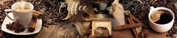 Кухонный фартук Мерцание Кофейная Арабика золото в Большой Мурте - bolshaya-murta.mebel54.com | фото