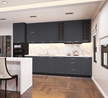 Кухонный гарнитур 1,8м Луксор высокие модули (Клен серый/корпус венге) в Большой Мурте - bolshaya-murta.mebel54.com | фото