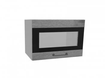 Лофт ПГСФ 500 шкаф верхний горизонтальный со стеклом и фотопечатью (Дуб цикорий/корпус Серый) в Большой Мурте - bolshaya-murta.mebel54.com | фото