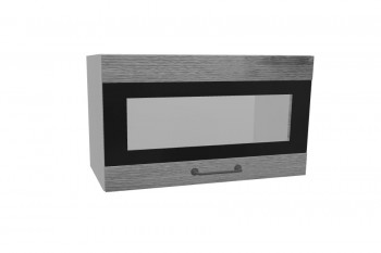 Лофт ПГСФ 600 шкаф верхний горизонтальный со стеклом и фотопечатью (Дуб цикорий/корпус Серый) в Большой Мурте - bolshaya-murta.mebel54.com | фото
