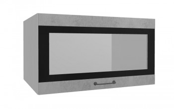 Лофт ВПГСФ 800 шкаф верхний горизонтальный со стеклом высокий с фотопечатью (Бетон светлый/корпус Серый) в Большой Мурте - bolshaya-murta.mebel54.com | фото