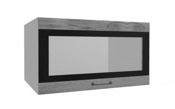 Лофт ВПГСФ 800 шкаф верхний горизонтальный со стеклом высокий с фотопечатью (Дуб цикорий/корпус Серый) в Большой Мурте - bolshaya-murta.mebel54.com | фото