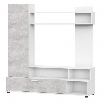 Мебель для гостиной "МГС 9" Белый / Цемент светлый в Большой Мурте - bolshaya-murta.mebel54.com | фото