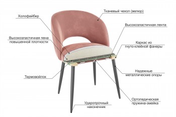 Набор стульев Моли 2 шт (пломбир велюр/черный) в Большой Мурте - bolshaya-murta.mebel54.com | фото