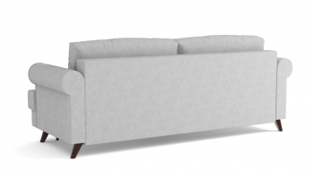 Оливер / диван - кровать 3-х местн. (еврокнижка) (велюр велутто серебряный 52 в Большой Мурте - bolshaya-murta.mebel54.com | фото