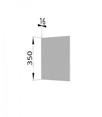 Панель торцевая (для шкафа горизонтального) ПГ Капри (Липа белый) в Большой Мурте - bolshaya-murta.mebel54.com | фото