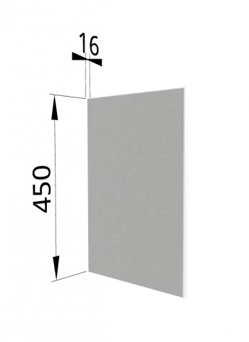 Панель торцевая (для шкафа горизонтального высокого) ВПГ Квадро (Белая кожа) в Большой Мурте - bolshaya-murta.mebel54.com | фото