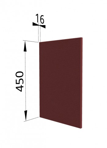 Панель торцевая (для шкафа горизонтального высокого) ВПГ Квадро (Красная кожа) в Большой Мурте - bolshaya-murta.mebel54.com | фото