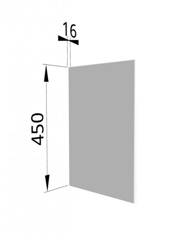 Панель торцевая (для шкафа горизонтального высокого) ВПГ Ройс (Белый софт) в Большой Мурте - bolshaya-murta.mebel54.com | фото