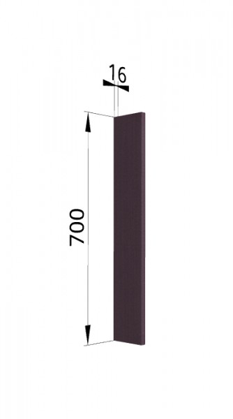 Панель торцевая (для шкафа торцевого верхнего) ПТ 400 Тито, Гарда (Пурпур) в Большой Мурте - bolshaya-murta.mebel54.com | фото