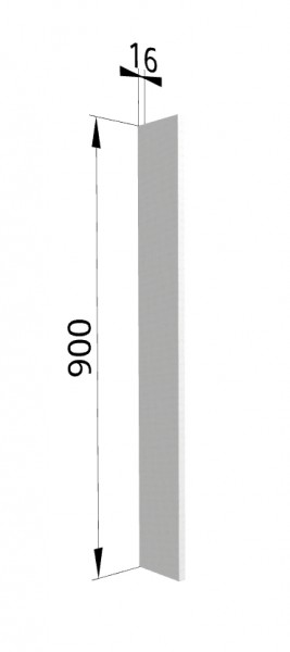 Панель торцевая (для шкафа торцевого верхнего высокого) ВПТ 400 Квадро (Белая кожа) в Большой Мурте - bolshaya-murta.mebel54.com | фото