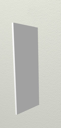 Панель торцевая П Капля (для шкафа верхнего) Белый в Большой Мурте - bolshaya-murta.mebel54.com | фото