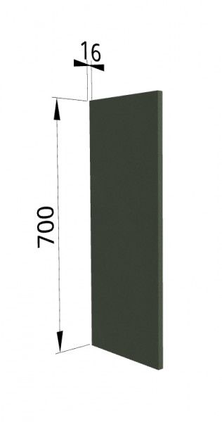 Панель торцевая П Квадро (для шкафа верхнего) Оливково-зеленый в Большой Мурте - bolshaya-murta.mebel54.com | фото