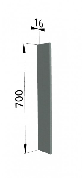 Панель торцевая ПТ 400 Квадро (для шкафа торцевого верхнего) Нарцисс в Большой Мурте - bolshaya-murta.mebel54.com | фото