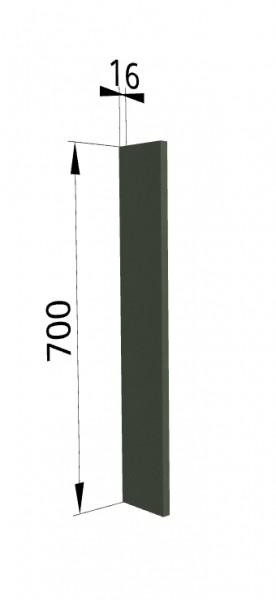 Панель торцевая ПТ 400 Квадро (для шкафа торцевого верхнего) Оливково-зеленый в Большой Мурте - bolshaya-murta.mebel54.com | фото