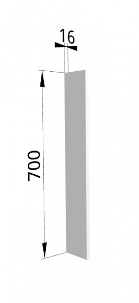Панель торцевая ПТ 400 Ройс (для шкафа торцевого верхнего) Белый софт в Большой Мурте - bolshaya-murta.mebel54.com | фото