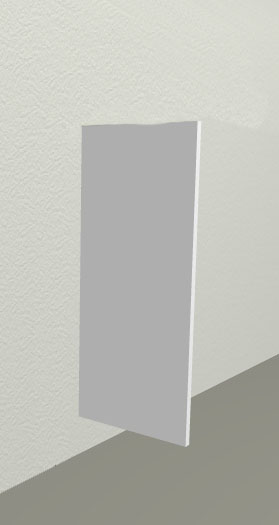 Панель торцевая СТ 400 Капля (для шкафа торцевого нижнего) Белый в Большой Мурте - bolshaya-murta.mebel54.com | фото