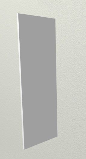 Панель торцевая ВП Капля (для шкафа верхнего высокого) Белый в Большой Мурте - bolshaya-murta.mebel54.com | фото