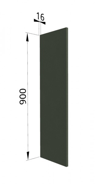 Панель торцевая ВП Квадро (для шкафа верхнего высокого) Оливково-зеленый в Большой Мурте - bolshaya-murta.mebel54.com | фото