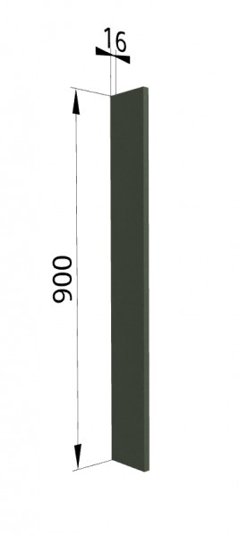 Панель торцевая ВПТ 400 Квадро (для шкафа торцевого верхнего) Оливково-зеленый в Большой Мурте - bolshaya-murta.mebel54.com | фото