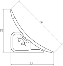 Плинтус LB-23, L=3000мм, черная сосна в Большой Мурте - bolshaya-murta.mebel54.com | фото