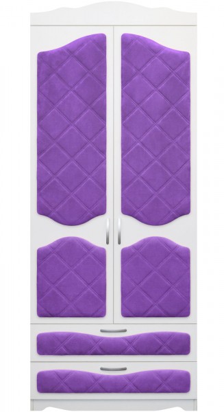 Шкаф 2-х створчатый с ящиками серии Иллюзия 32 Фиолетовый в Большой Мурте - bolshaya-murta.mebel54.com | фото
