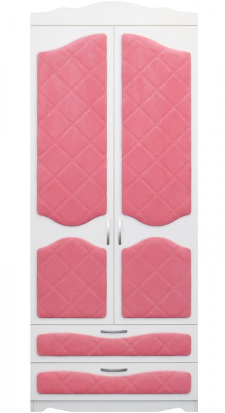 Шкаф 2-х створчатый с ящиками серии Иллюзия 89 Розовый в Большой Мурте - bolshaya-murta.mebel54.com | фото